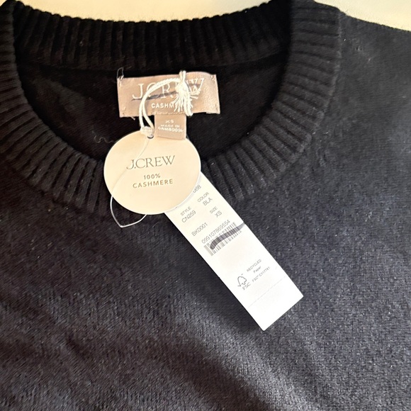 J Crew Perfect cashmere crewneck sweater XS Black - Picture 2 of 8